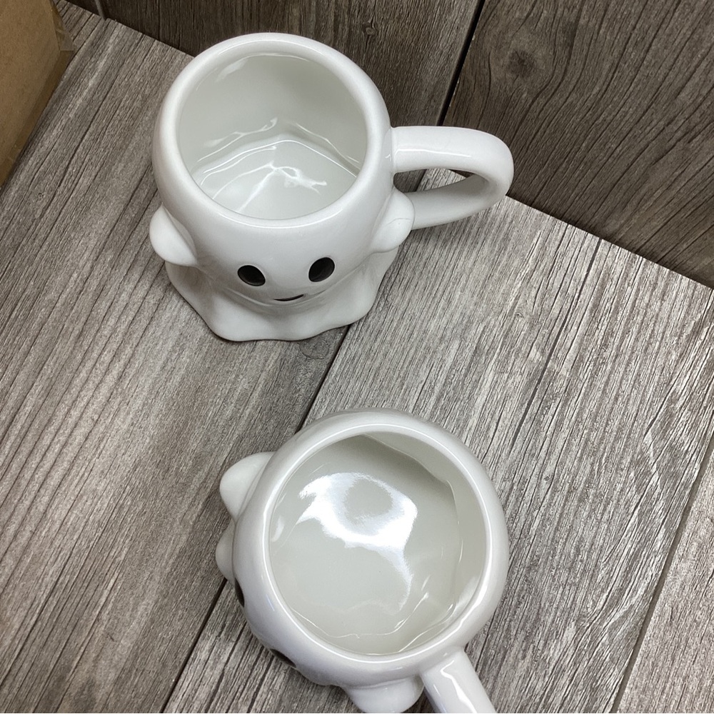 Stoneware Halloween 2021 Ghost Mug Set of 2 Threshold Target 10oz New Boo Cups - Picture 7 of 13